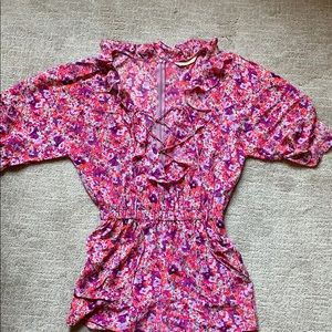 Rebecca Taylor silk floral romper